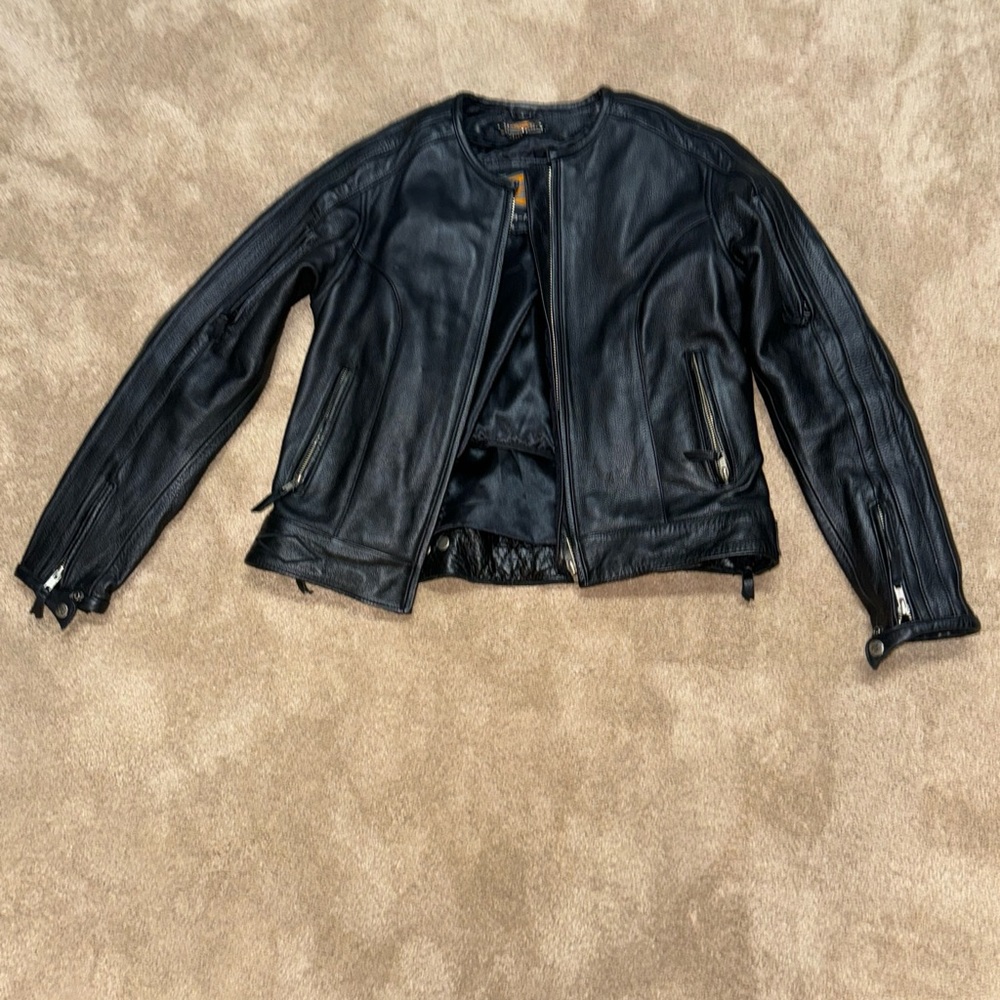 Womens Small Power Trip Motorcycle Leather Jacket